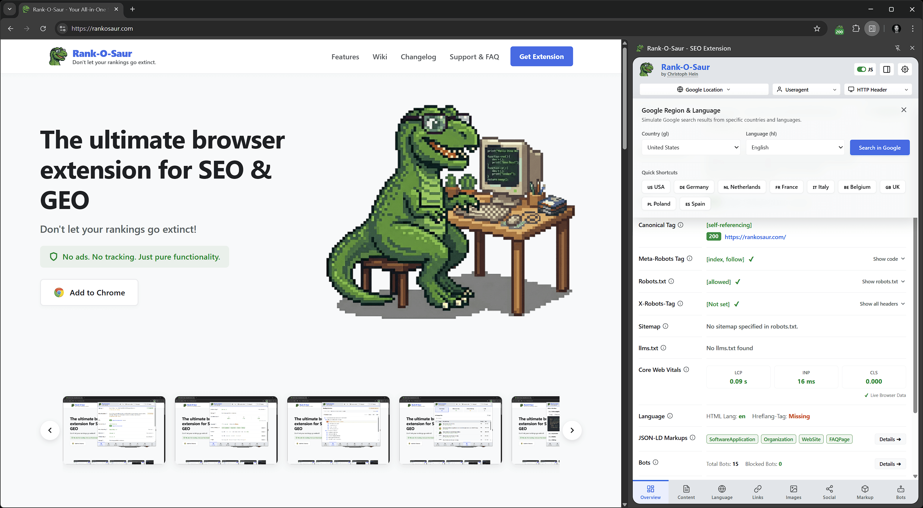 Rank-O-Saur Sidebar View 3